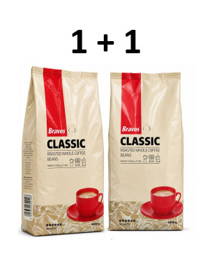 Акция! Зерновой кофе Bravos Classic 1 кг. + Bravos Classic 1 кг.